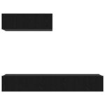 vidaXL Ensemble meuble TV 3 Pièces Chêne noir Bois d'ingénierie