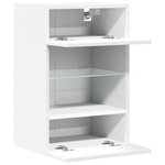 vidaXL Meubles muraux avec lumières LED pour TV 2 Pièces blanc 40x30x60 5 cm