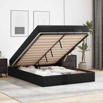 vidaXL Cadre de lit avec matelas Noir 160 x 200 cm Faux cuir