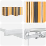 vidaXL Store rétractable manuel rayé multicolore 400x350 cm