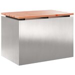 vidaXL Banc de jardin Argent 60 x 40 x 43 cm Acier inoxydable