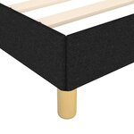 vidaXL Cadre de lit avec tête de lit sans matelas noir 90x200 cm tissu