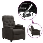 vidaXL Fauteuil Taupe Tissu
