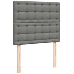 vidaXL Sommier à lattes de lit avec matelas gris foncé 120x190cm tissu