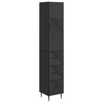 vidaXL Ensemble de Meubles 2 Pièces Noir 33 x 34 5 x 90 cm