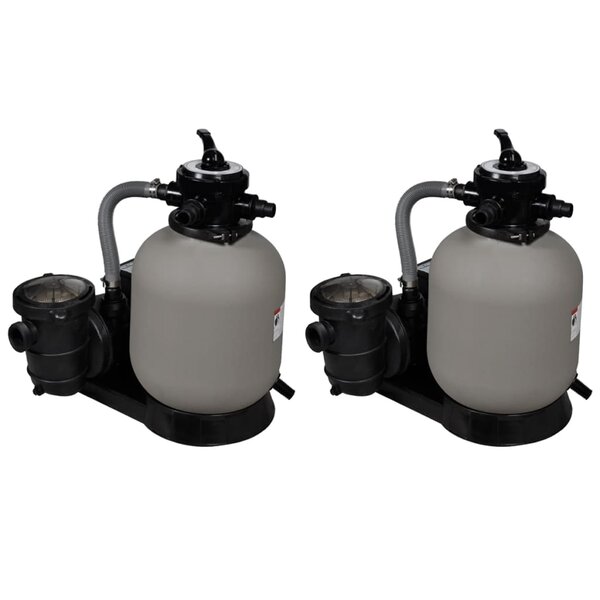 vidaXL Pompes à filtre à sable 2 Pièces 600 W 17000 l/h