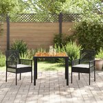 Ensemble de salle à manger vidaXL 3 pièces Noir Bois Durable