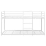 vidaXL Lit superposé sans matelas blanc 75x190 cm acier