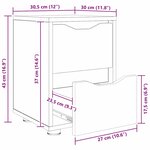 vidaXL Tables de chevet 2 Pièces Chêne artisanal 30 5 x 30 x 43 cm