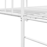 Lit jour vidaXL avec lit gigogne blanc 100x200 cm en acier