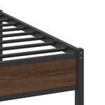 vidaXL Cadre de lit en métal sans matelas chêne marron 193x201 cm