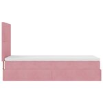 vidaXL Cadre de lit ottoman avec matelas rose 80x200 cm velours