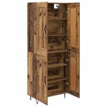 vidaXL Haut Armoire Bois Ancien 69 5 x 34 x 180 cm Bois d'ingénierie