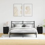 vidaXL Cabinet de chevet 2 Pièces Chêne noir 39 x 34 5 x 50 cm