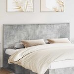 vidaXL Tête de lit Gris béton 180 cm Bois d'ingénierie