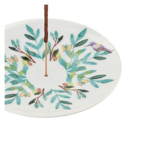 Coupelle porte-encens en porcelaine - Aquarelle