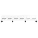 vidaXL Meuble TV blanc brillant 150x36x30 cm bois d'ingénierie