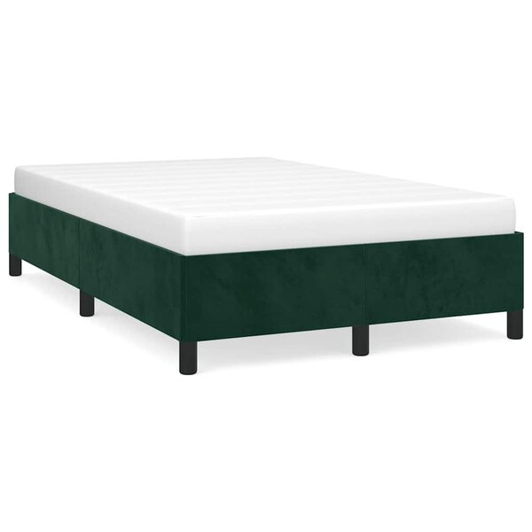 vidaXL Cadre de lit sans matelas vert foncé 120x200 cm velours