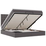 VidaXL Cadre de lit ottoman avec matelas gris 160x200 cm similicuir