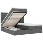 VidaXL Cadre de lit ottoman avec matelas gris foncé 160x200cm tissu