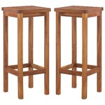 vidaXL Tabourets de bar lot de 2 bois d'acacia massif