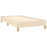 vidaXL Cadre de lit Crème 100 x 200 cm Tissu