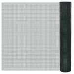 vidaXL Grillage Acier galvanisé et revêtement en PVC 10 x 1 m Vert
