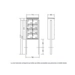 Bloc collectif leabox.com  2x4  grade 3  simple face  Extérieur  fixation sur pieds à sceller  Gris agate RAL 7038 finition brillante