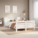 vidaXL Cadre de lit sans matelas blanc 120x190 cm bois de pin massif
