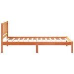vidaXL Cadre de lit avec tête de lit Brun cire 90 x 190 cm Pin massif