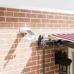 vidaXL Tissu de auvent Rouge et Blanc 400 × 350 cm Polyester