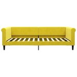vidaXL Lit de jour avec matelas jaune 100x200 cm velours