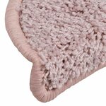 vidaXL Tapis d'escalier 15 pièces 56 x 17 x 3 cm Rose clair Demi-rond
