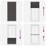 vidaXL Store plissé noir 95x200 cm largeur du tissu 94 4 cm polyester