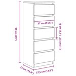 vidaXL Buffet avec tiroirs vieux bois 37 5x35x99 cm bois d'ingénierie