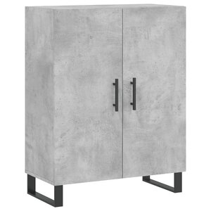 vidaXL Buffet gris béton 69 5x34x90 cm bois d'ingénierie