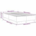 Lit Box Spring vidaXL Gris Foncé Petit Double en Tissu Velours Côtélé