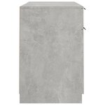 vidaXL Bureau avec armoire latérale Gris béton Bois d'ingénierie