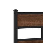 vidaXL Cadre de lit en métal sans matelas chêne marron 160x200 cm