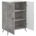 vidaXL Buffet Gris béton 66 x 34 5 x 90 cm Bois d'ingénierie