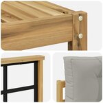 vidaXL Ensemble de canapés d'extérieur 6 pc Blanc et gris clair
