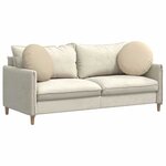 vidaXL Coussins de siège 2 pc Tissu Crème Ø50 x 19 cm