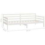 vidaXL Lit de repos avec matelas 90x200 cm Blanc Bois de pin massif