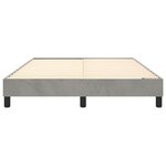 vidaXL Cadre de lit gris clair 140x190 cm velours