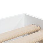 vidaXL Cadre de lit avec tiroirs blanc 100x200 cm bois d'ingénierie