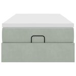 vidaXL Cadre de lit ottoman et matelas gris clair 90x200 cm velours