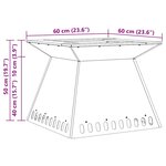 vidaXL Braise Marron 60 x 60 x 50 cm Acier résistant aux intempéries