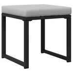 vidaXL Ensemble de canapé de jardin 4 Pièces Noir 61 x 72 5 x 71 cm Acier