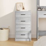 vidaXL Buffet Sonoma gris 40 x 41 x 75 cm Bois d'ingénierie