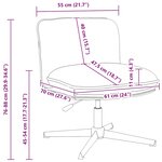 vidaXL Chaise pivotante de bureau Bleu Tissu